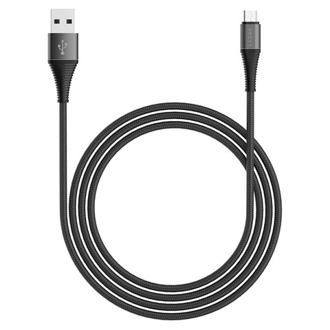 لازور فلو USB A To Micro USB كابل بطول  1متر - أسود
