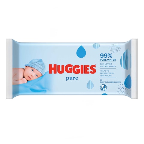 Huggies Pure Wet Wipes 56 Count