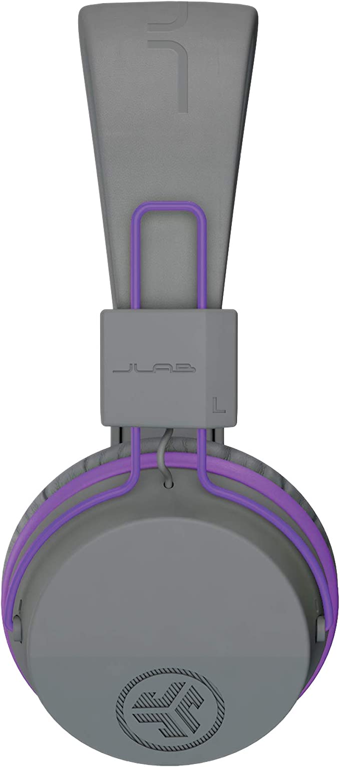 JBuddies Studio Kids Wireless Headset 24 Hrs+ Battery Life Grey/Purple