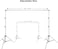 Coopic S05 2mx3m Heavy Metal Steel Photo Video Studio Background Stands Crossbar Kit Adjustable Photography Video Muslin Backdrop Support With 2 Clamps