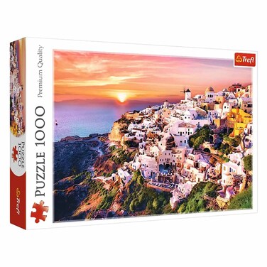 Trefl 10435 Sunset Over Santorini Puzzle Set 1000 Pieces