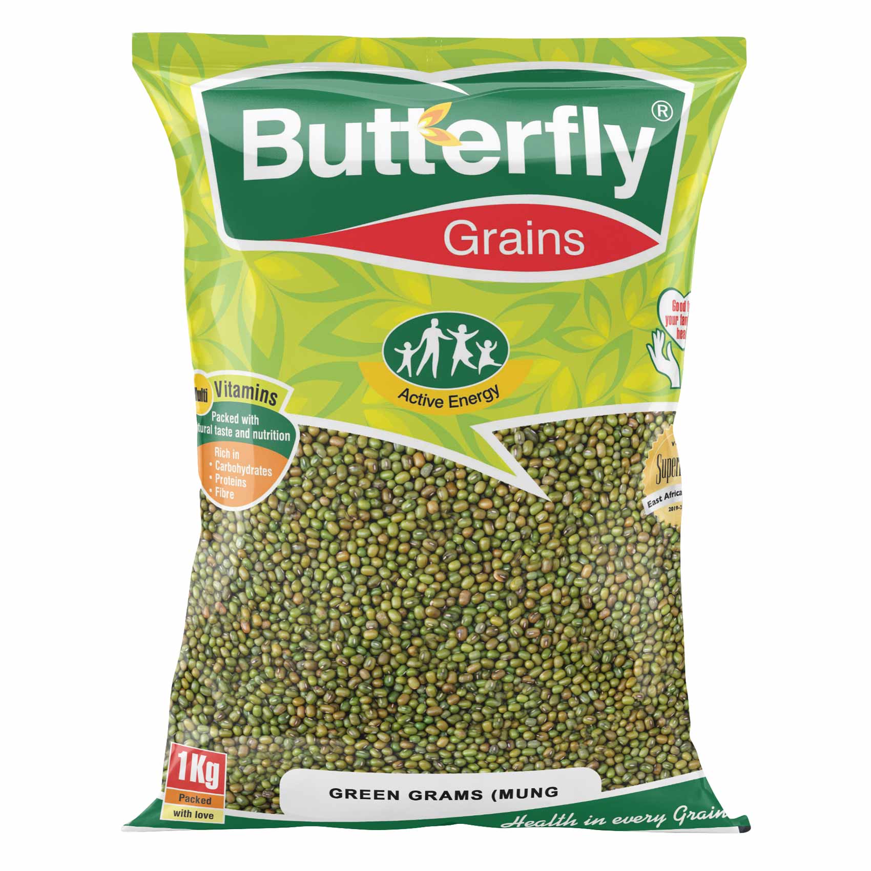 Butterfly Grains Polished Green Grams 1Kg