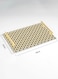Lowha Decorative Acrylic Serving Tray With Gold Metal Handles And Kawung Batik Pattern Design 20x30 cm