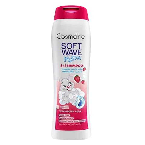 Cosmaline Soft Wave Tear Free Strawberry 2 In 1 Kids Shampoo 400ML