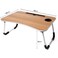 LINGWEI Beige-Foldable Laptop Lap Desk Notebook Table Dorm Desk Portable Computer Bed Table Tray Standing Bed Desk Breakfast Serving Bed Tray Notebook Computer Stand Reading Holder for Couch Floor