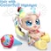 Fitto pretty stylish modern American girl doll with yellow boots, large blue eyes, unicorn-colored hair with a battery, a singing doll toy ice cream blind box surprise 12-inch toy for girls