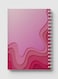 Lowha Spiral Notebook With 60 Sheets And Hard Paper Covers With Abstract Pink Paper Cut Style Design, For Jotting Notes And Reminders, For Work, University, School