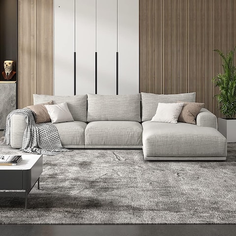 Vital Fabric Sofa Set Combination Sectional Cotton Sofa Chaise Lounger Sofa Living Room Furniture (345Cm*170Cm*80Cm)