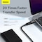 Baseus USB C to USB 3.1 Adapter USB C Female to USB Male Adapter USB C Adapter 10Gbps Compatible with MacBook Pro 2018/2017,PC, Laptops Chargers and more Black