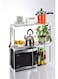 Generic Adjustable Microwave Kitchen Shelf Rack Silver 50.8centimeter