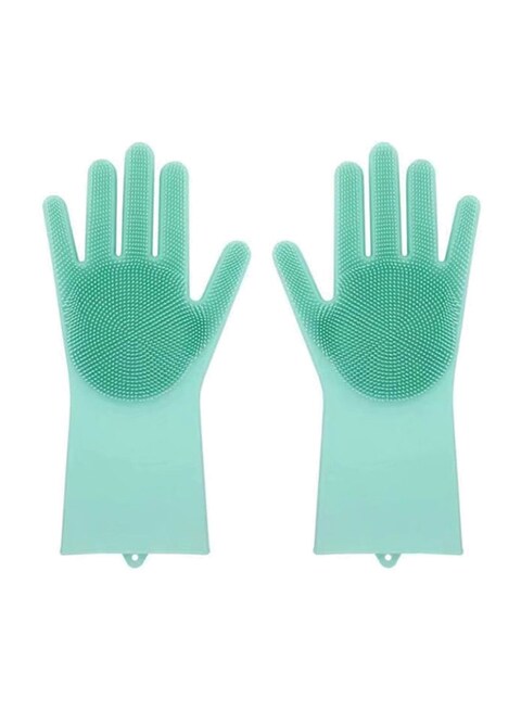 Generic Magic Silicone Glove With Wash Scrubber Green 50g
