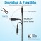 USB-C to USB-C 100W Remson Rapid-Link USB Type C Nylon Braided Cable Fast Charge &amp; Data Sync Compatible with iPad Mini 6,iPad Pro 2021,iPad Air 4,MacBook Pro2021,Galaxy S21,Switch,Pixel,LG &amp; more 0.3m