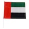 Ahlan UAE National Day Themed Flag with Plastic Stand Small Multicolour 6 PCS
