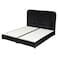In House Lamar Velvet Bed Frame - King - 200x200 cm - Black