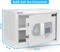 Rubik Safe Box A4 Document Size Locker Security Safety Deposit With Key And Keyless Entry, RB25AJ, (35X25X25Cm) White