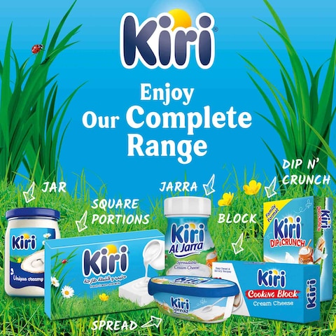 Kiri Spreadable Cream Cheese Squares, 12 Portions &times; 3 Packs, 36 Portions, 648g