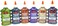 Generic Washable Glitter Glue 6Oz 6 Colors Blue/Green/Red/Yellow/Silver/Purple