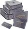 6pcs/set Lightweight Travel Bags Men and Women Cubes Gray
