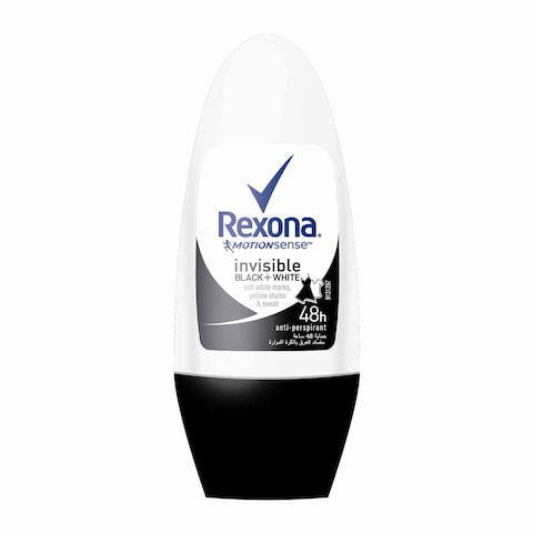 Rexona Invisible Black &amp; White Roll on Deodorant - 50 ml