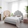 In House Napoli Velvet Bed Frame - Queen - 200x160 cm - White