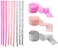 Party Time 3 Rolls Crepe Paper Streamers Backdrop, 3 Colors, for Various Christmas Party Wedding, Proposal, Bridal Shower Festival Birthday Party Decorations (Pink, Peach, Silver)