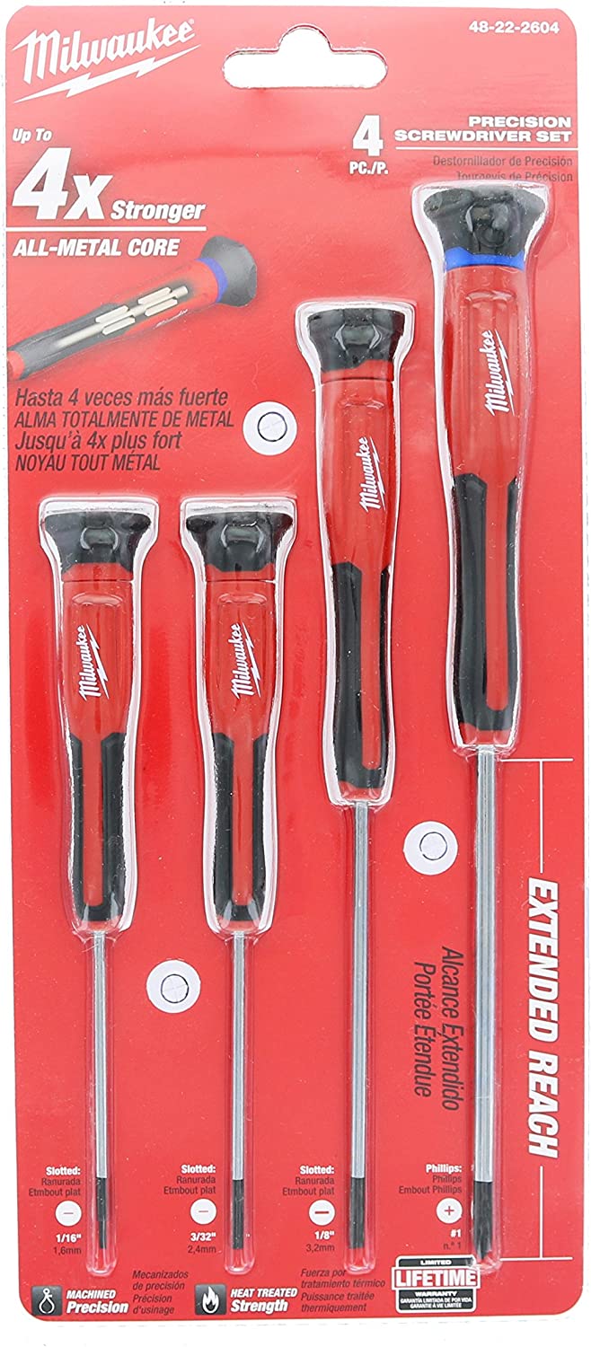 Buy Milwaukee 48-22-2604 4-Piece Precision Screwdriver Set With 360 ...