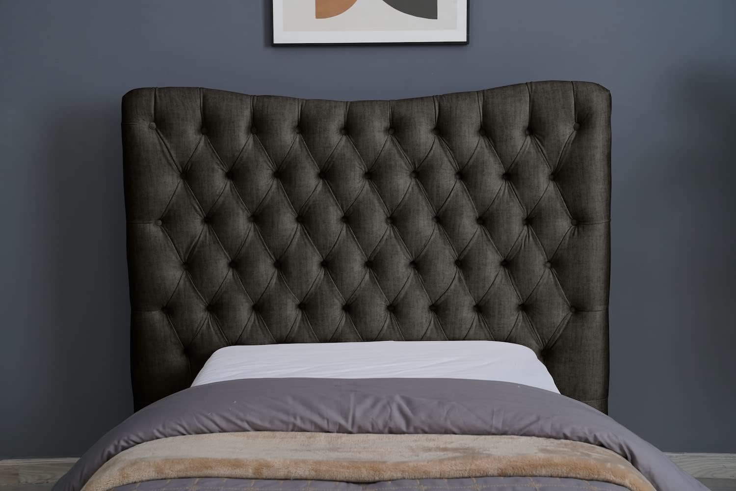 PAN Home Home Furnishings Mars Headboard Chanel Light Brown L-100: H-125cm 100x125 Light Brown