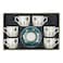 Shallow Coffee Cup Set Blue 90ml 6 PCS