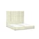 In House Berlin Velvet Bed Frame - Queen - 200x140 cm - Ivory