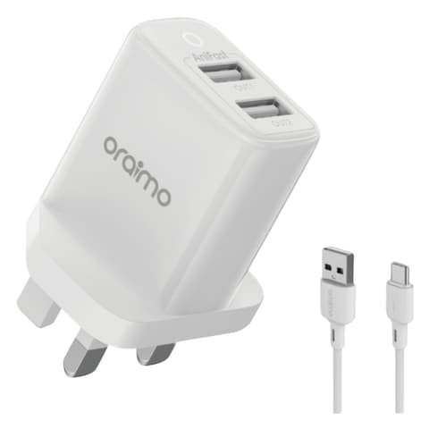 Oraimo Ocwu67Dc53 Firefly 2U Typec Wall Charger Kit 12W White