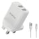 Oraimo Ocwu67Dc53 Firefly 2U Typec Wall Charger Kit 12W White