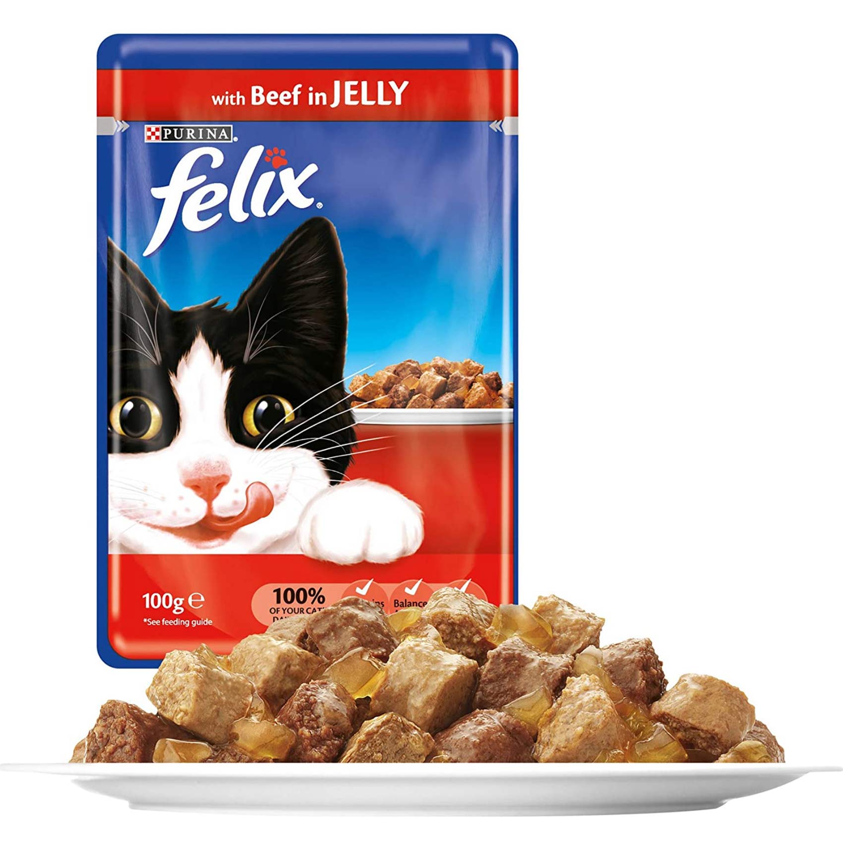 Purina Cat Food Felix Beef In Jelly 85 Gram product thumbnail 3