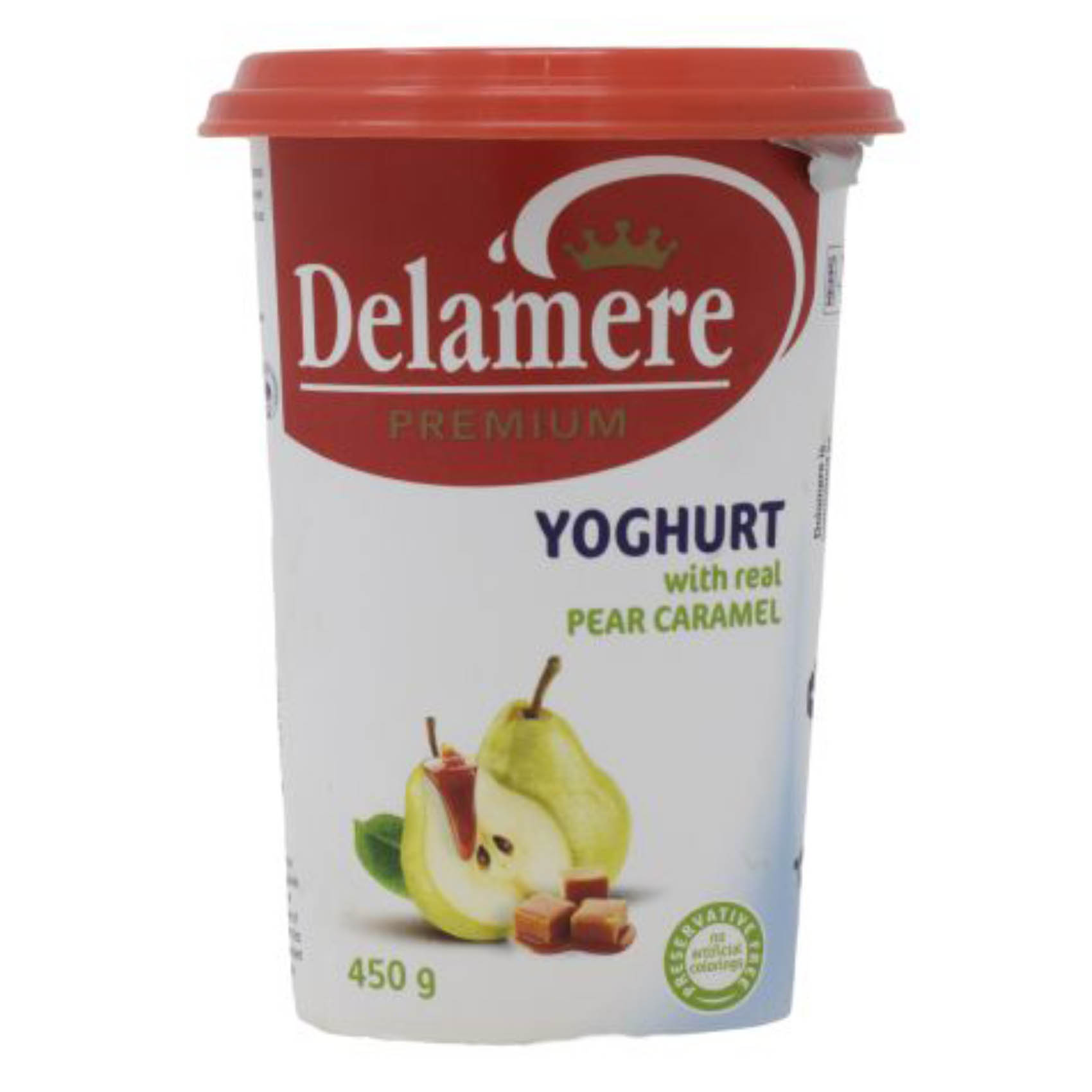 Delamere Premium Real Pear Caramel Yoghurt 450ml