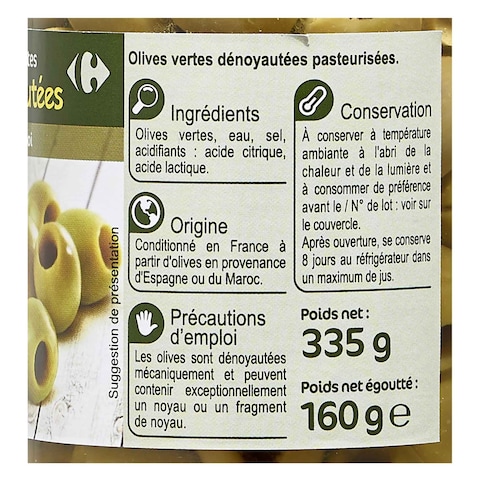 Carrefour Pitted Green Olives 37Cl