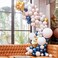Luxe Marble Navy &amp; Gold Chrome Balloon Arch Kit