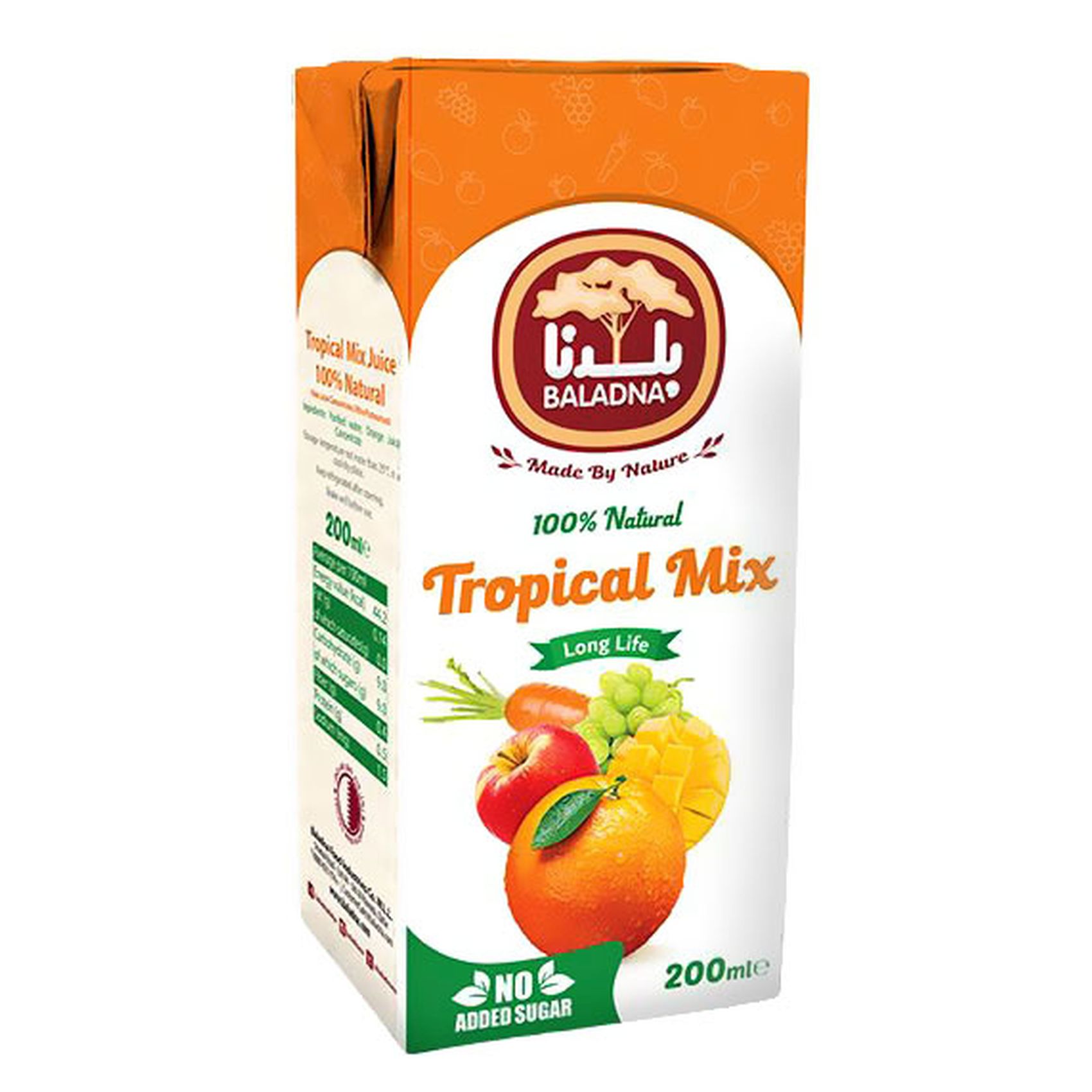 Baladna Long Life Tropical Mix Fruit Juice 200mlx6&#39;s