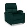 إن هاوس كرسي استرخاء سينمائي ثابت منجد بالمخمل مع حامل أكواب - أخضر غامق - NZ70