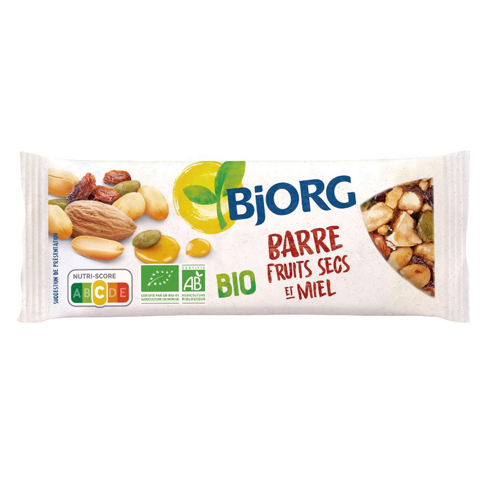 Bjorg Barres Fruits Secs Et Miel Bio 25GR