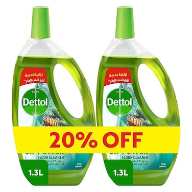 Dettol Pine 4 In 1 Multi Action Cleaner, 1.3 Liters - Pack of 2