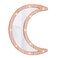 Wooden Crescent Moon Ramadan Decorative Mirror with LED Lights 30x22cm