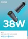 MOMAX UC15 Fast Car Charger [38W] Dual-Port QC3.0 with USB-C PD Type-C