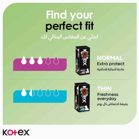 Kotex Natural Panty Liners 100% Cotton Normal Size 30 Daily Panty Liners
