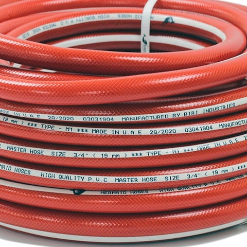 Garden Water Hose Reinforced 1/2 Inch 50 Meters - Red