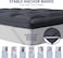 Vital Mattress Topper Soft Comfort White 500 GSM (Gray, Double Size -W120 X L200 Cm)