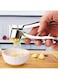 Sinogoodies Garlic Press Kitchen Tool Garlic Peeler Crusher Silver 24 x 12.3 x 5.7cm