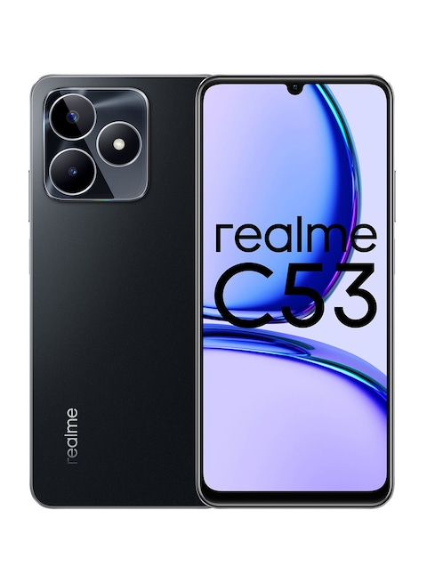 Realme C53 Dual SIM, 6GB 128GB 4G, Middle East Version, Mighty Black