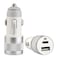 Terminator brand USB Car Charger with 30W Fast Charging USB-A (Qualcomm 3.0) &amp; USB-C (PD) with Blue Light Indicator-White
