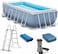 Intex 16 Ft X 8 Ft X 42 Inch Prism Frame Rectangular Pool Set Multi Colour, 26792Uk, 16 Ft X 8 Ft X 42, Inch Prism Frame Rectangular Pool Set