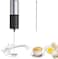 Fitto Milk Frother for Coffee, Battery Powered Handheld, Stainless Steel Electric Whisk Beater, Mini Foamer for Frappe, Cappuccino, Hot Chocolate, Lattes, Egg