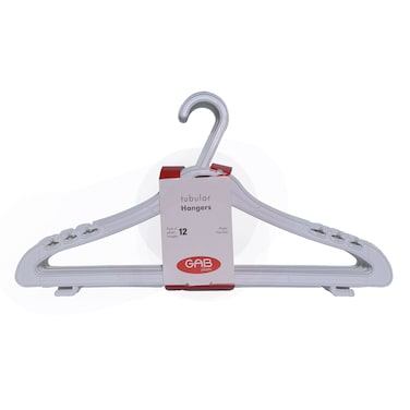 Triangular Plastic Hangers Pack Of 12 White